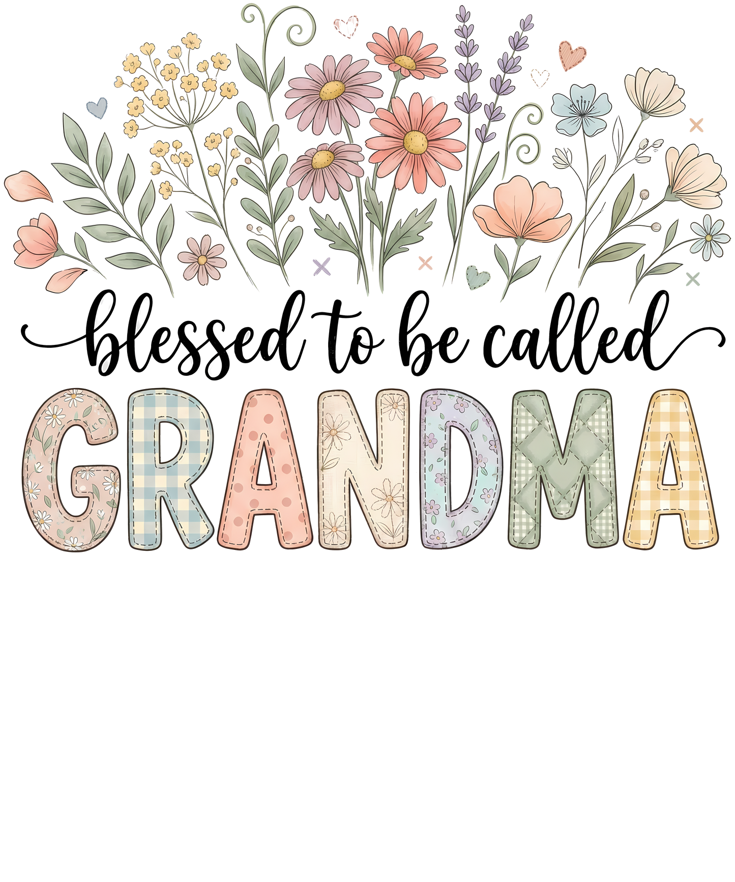 Blessed To Be Called Grandma Single DTF Transfer