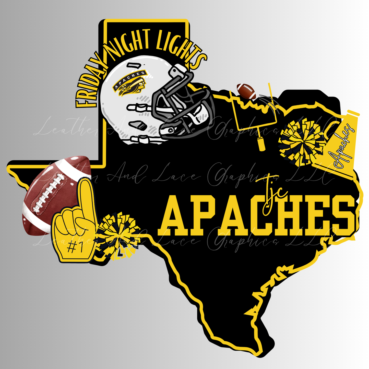 TJC APACHES FNL Single DTF Print