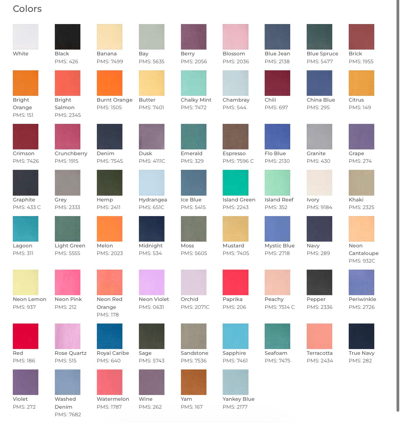 Comfort Colors