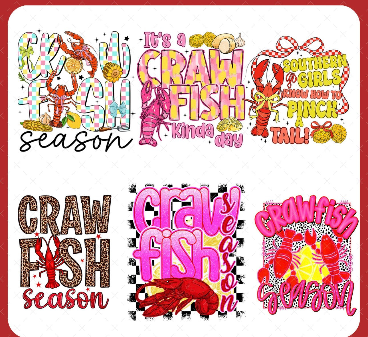 Crawfish Season Premade Gang Sheet