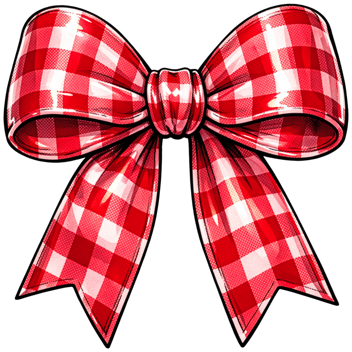 Checkered Coquette Bow Single DTF Transfer