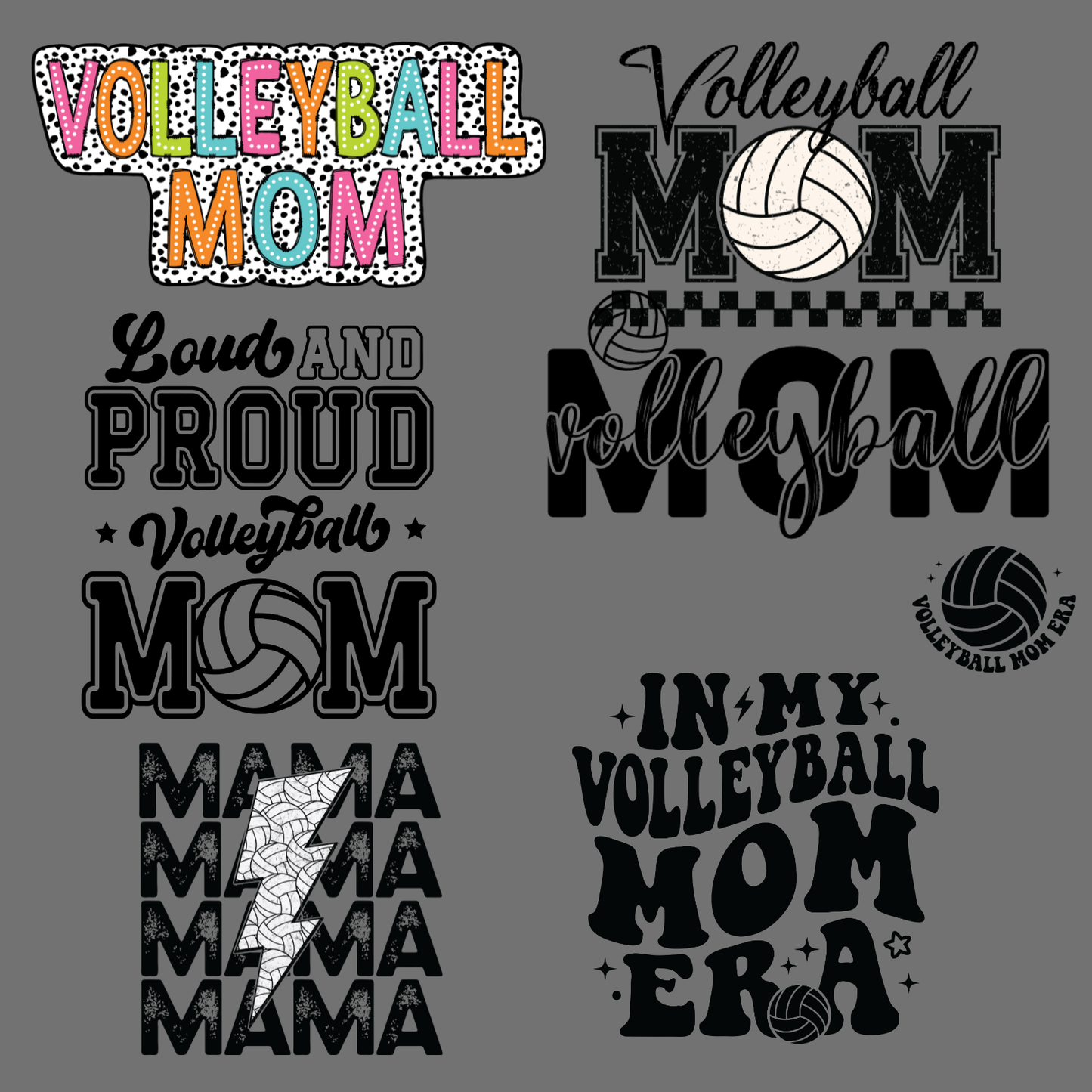 Volleyball Mom Premade Gang Sheet