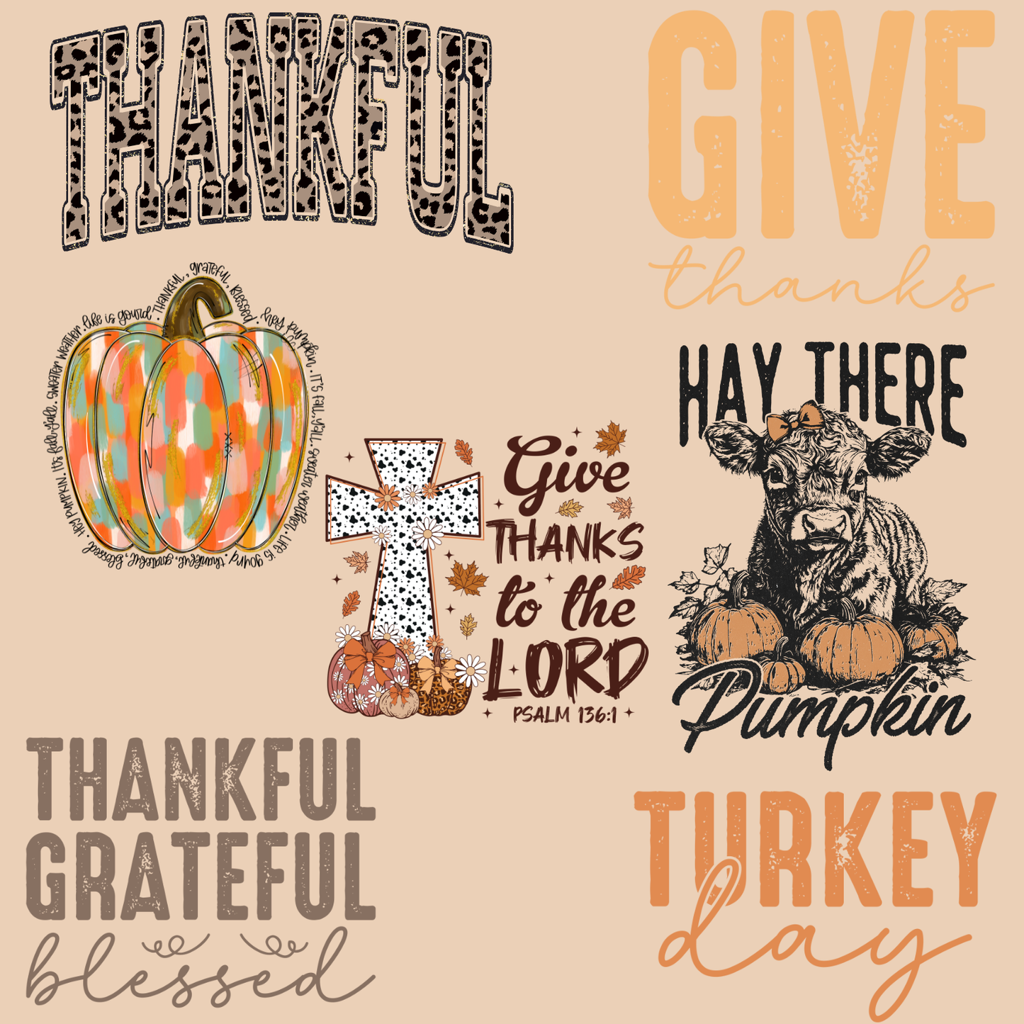 Thanksgiving Premade Gang Sheet