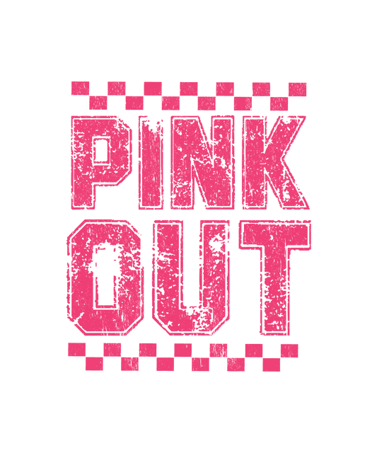 Checkered Pink Out Single DTF Transfer