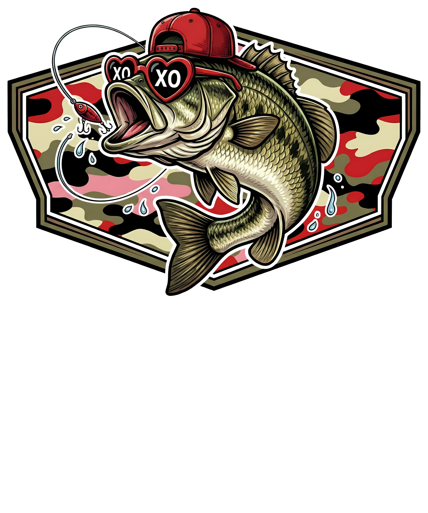 XOXO Fishing Single DTF Transfer