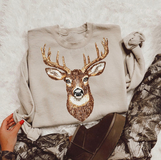 Faux Rhinestone Deer Single DTF Transfer