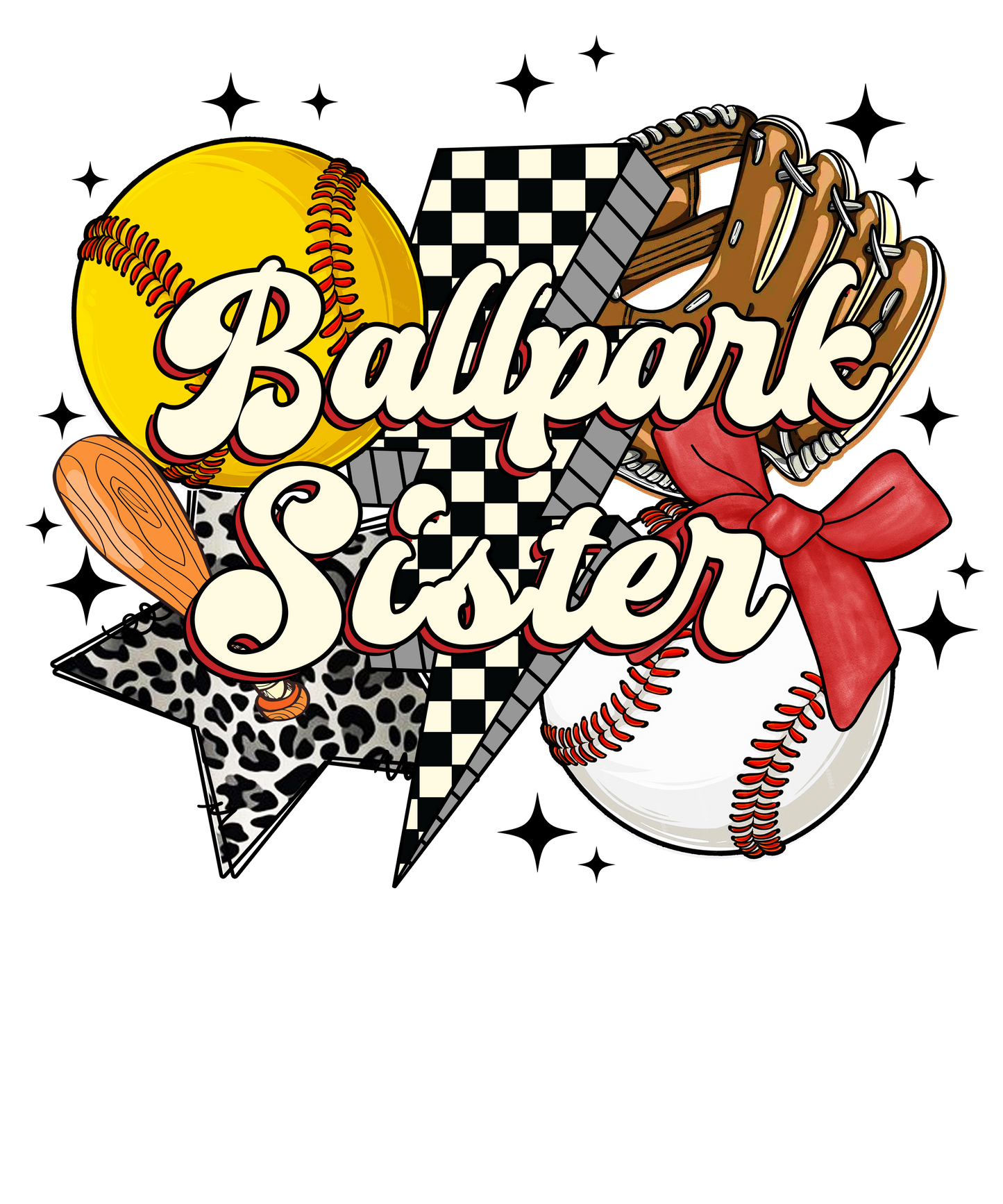 Ball Park Sister Single DTF Transfer