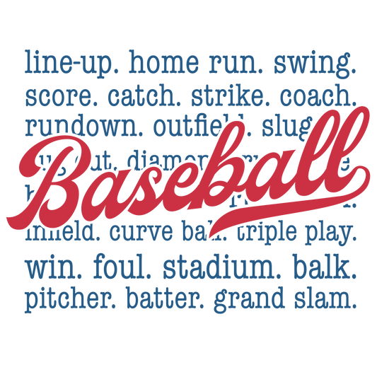 Baseball Single DTF Transfer