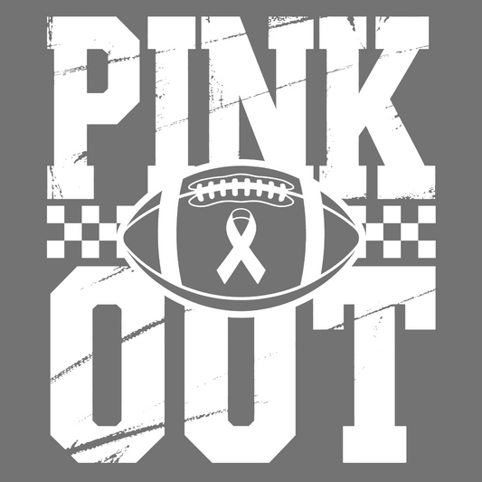 WHITE Pink Out Single DTF Transfer