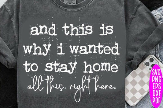 Stay Home Single DTF Transfer