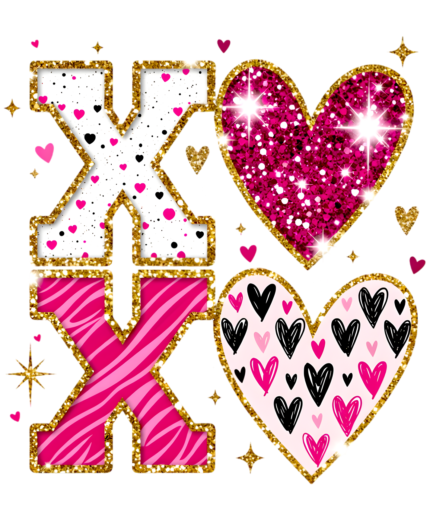 Paint Stroke xoxo Single DTF Transfer