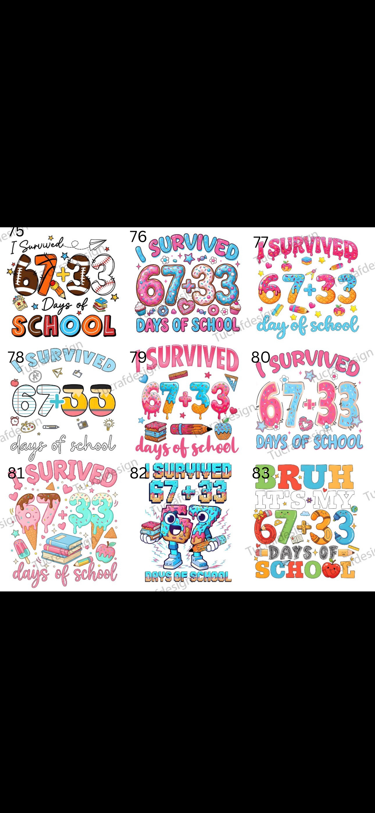 100 Days Of School OPTIONS