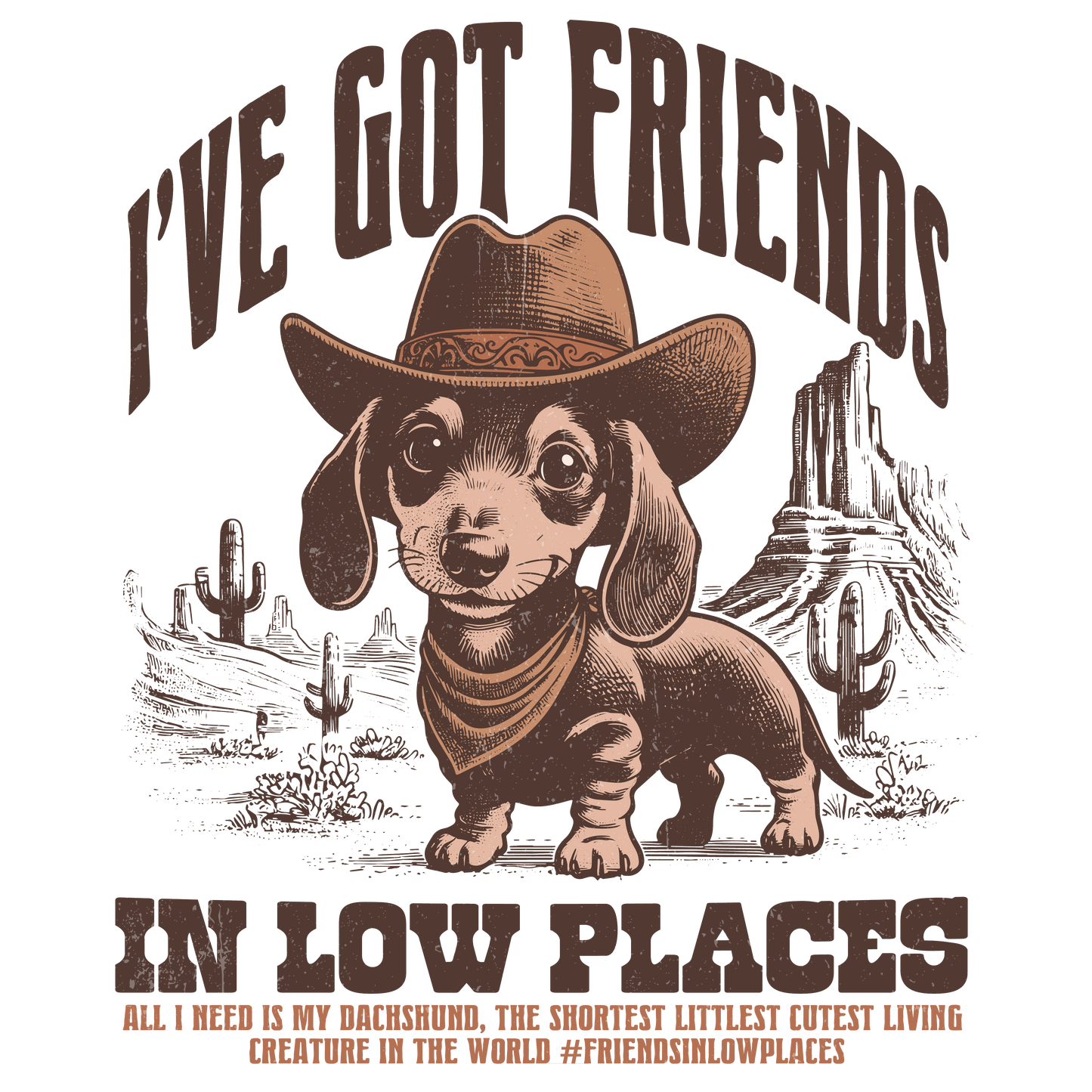 Friends In Low Places Single DTF Transfers