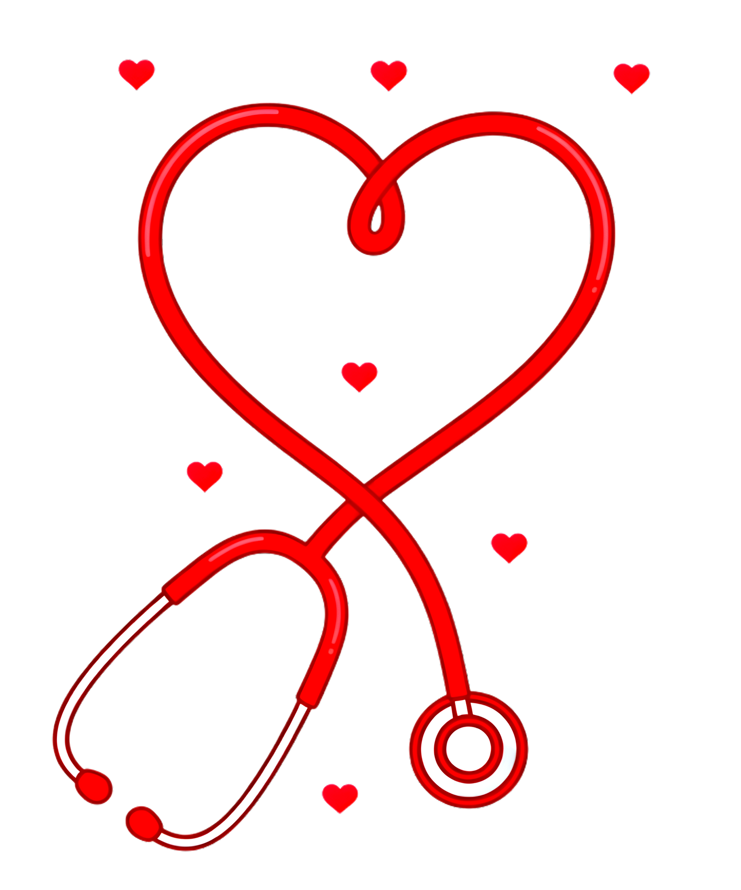 Heart Stethoscope Single DTF Transfer