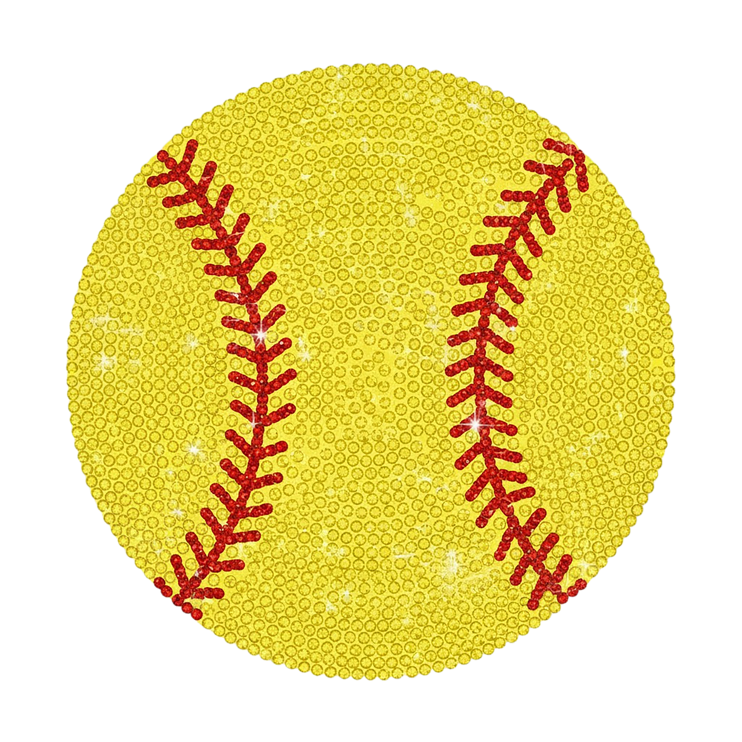 Faux Rhinestone Softball Single DTF Transfer