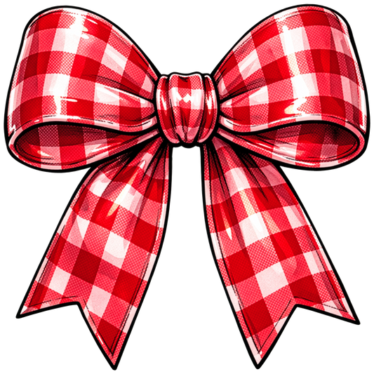 Checkered Coquette Bow Single DTF Transfer