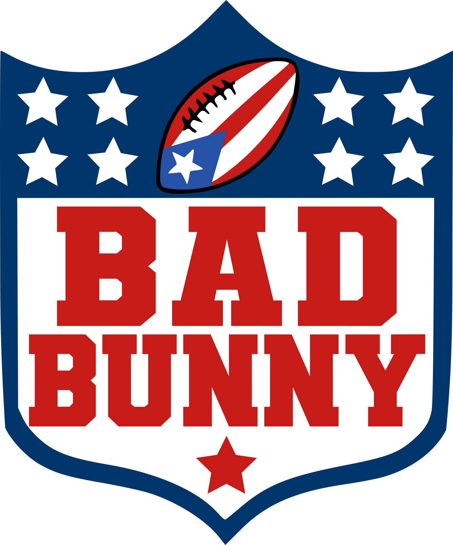 Bad Bunny Football Single Print Transfer