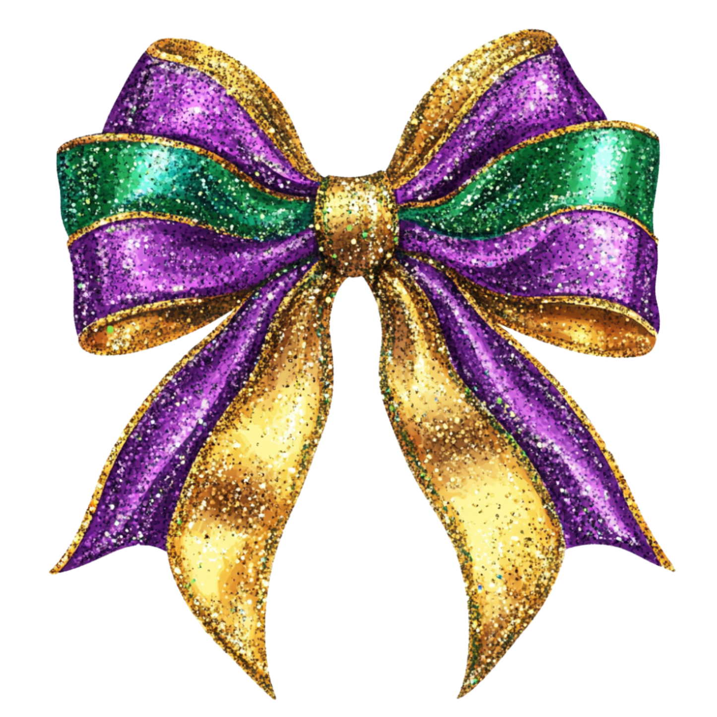 mardi Gras Bow Single DTF Transfer