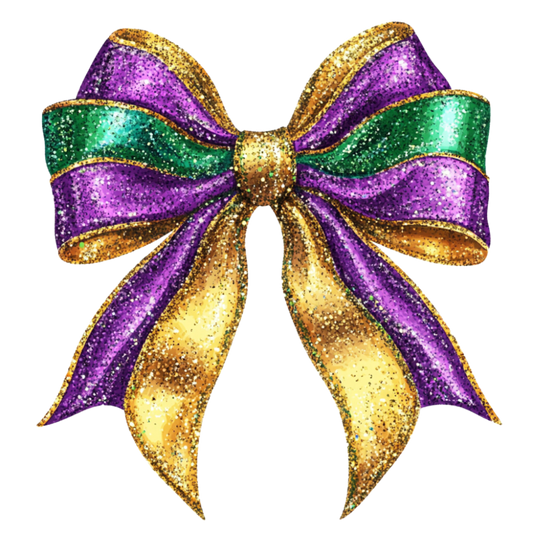 mardi Gras Bow Single DTF Transfer