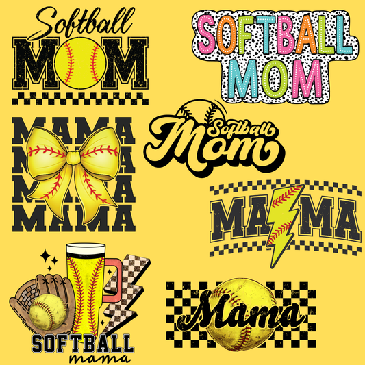 Softball Mom Premade Gang Sheet