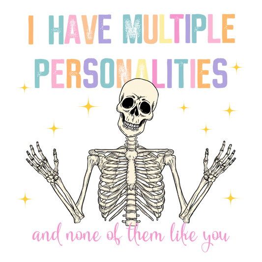 Multiple Personalities Single DTF Transfer